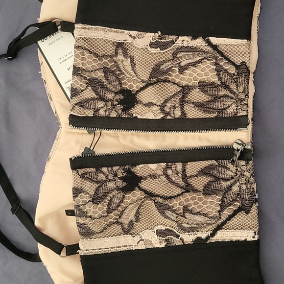 BCBGMAXAZRIA Corset top, blk & pearl - Picture 4 of 4